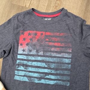 Cherokee grey USA flag t-shirt, perfect for 4th of July, labor day kids 8/10.
